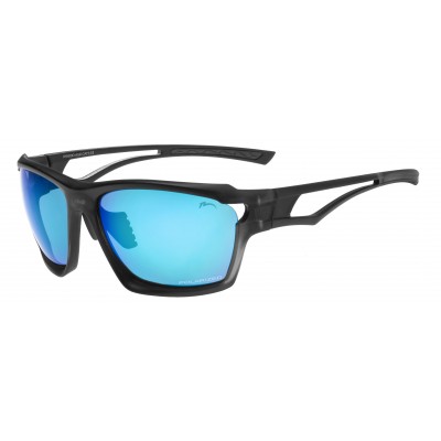 Очки Relax Atoll 2020 оправа черно-серая матовая линза Polarized grey покрытия ICE BLUE (CAT.3)