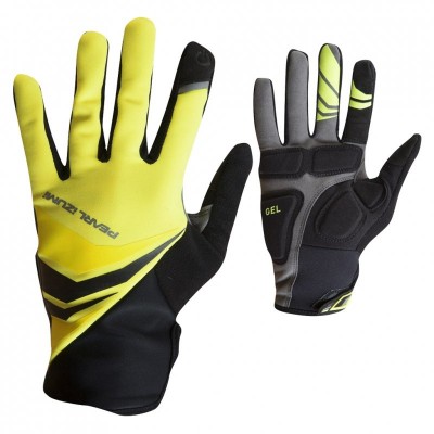 Перчатки зимние PEARL iZUMi CYCLONE GEL, черный / желт, разм. XL