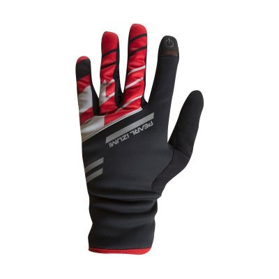 Перчатки PEARL iZUMi PRO SOFTSHELL LITE, черно-красные, разм. S