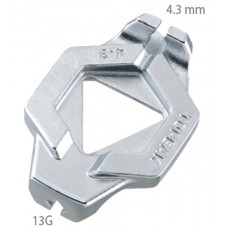 Ключ для спиц Topeak Duospoke 13G / 4.3мм, сталь NC