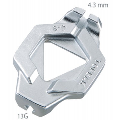 Ключ для спиц Topeak Duospoke 13G / 4.3мм, сталь NC