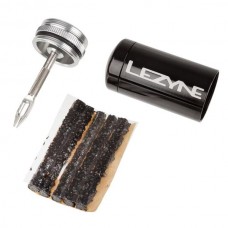 Ремкомплект для бескамерок LEZYNE TUBELESS KIT Черный ALLOY HOLDER, INCLUDED 5 PLUGS, INTEGRATED REAMER AND PLUG TOOL