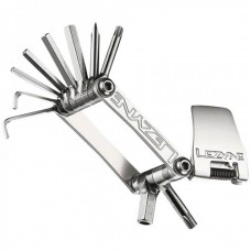 Мультитул LEZYNE SV - 11, серебристый, Алюминиевые ручки, биты из нержавеющей стали, выжимка цепи