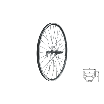 Колесо заднее KLS Draft 28/29 "черный Колесо заднее KLS Draft 28/29 "черный