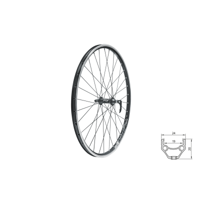 Колесо переднее KLS Draft 26 "черный Колесо переднее KLS Draft 26 "черный