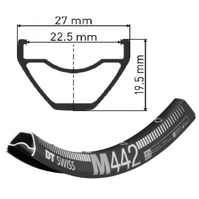 Обод DT Swiss M 442 29x225 DISK BRAKE 28отв.