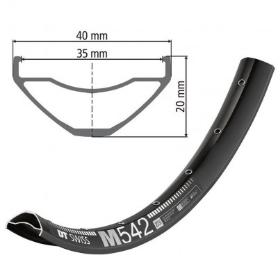 Обод DT Swiss M 542 27x35 DISK BRAKE 32отв.