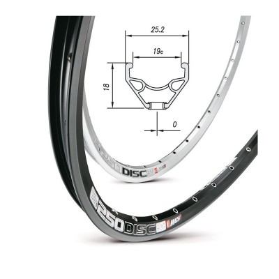 Обод Mach1 250 DISC 700C 36 отв для диск. торм, черный, AV, 520гр Обод Mach1 250 DISC 700C 36 отв для диск. торм, черный, AV, 520гр