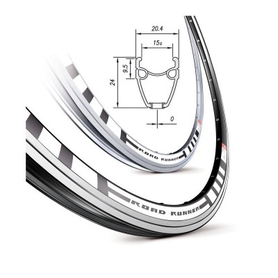 Обод Mach1 ROAD RUNNER 700C 32 отв. серебристый, FV/Presta, 500гр Обод Mach1 ROAD RUNNER 700C 32 отв. серебристый, FV/Presta, 500гр