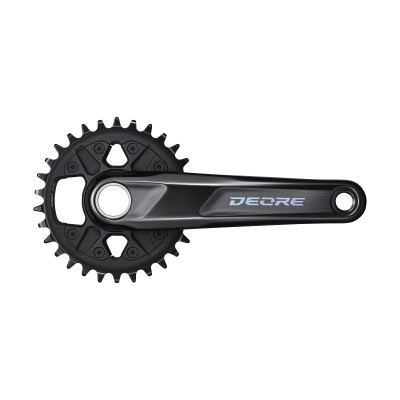 Шатуны Shimano FC-M6100-1 DEORE, интегрированная ось, 175мм 30T 12-скор. CL-52мм без каретки