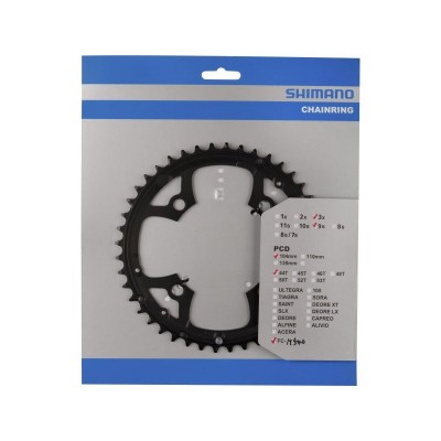 Звезда шатунов Shimano FC-M540, 44зуб, черный, 9 скоростей