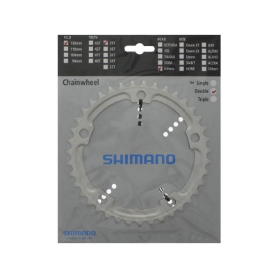 Звезда шатунов Shimano FC-4600 TIAGRA, 39зуб. серебряный (5-лапка) Звезда шатунов Shimano FC-4600 TIAGRA, 39зуб. серебряный (5-лапка)