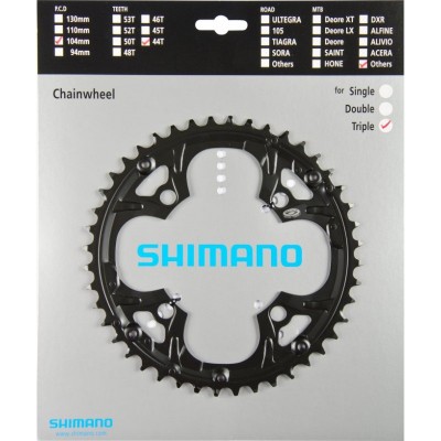 Звезда шатунов Shimano FC-M448 / 442, 44зуб, черный, 9 скоростей