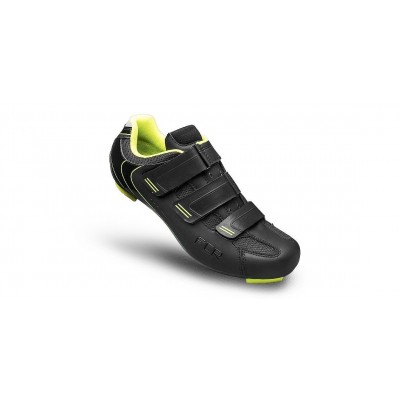 Велосипедные туфли шоссе FLR F-35 черный / неоновый желтый