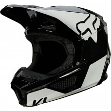 Детский мотошлем FOX YTH V1 MIPS REVN HELMET [Black/White], YS