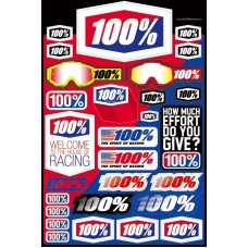 Лист наклеек Ride 100% DECAL SHEET 12"x18"
