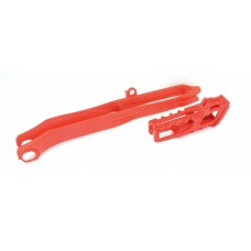 Polisport Chain guide + swingarm slider - Honda [Red]
