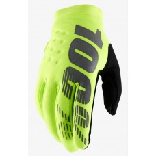 Детские зимние мото перчатки Ride 100% BRISKER Cold Weather [Fluo Yellow], YXL (8)