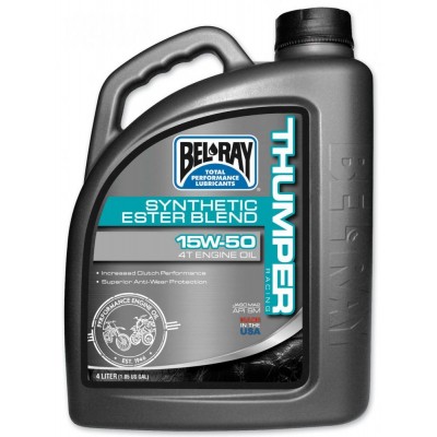 Масло моторное Bel Ray THUMPER RACING SYNTHETIC ESTER 4T [4л], 15w-50