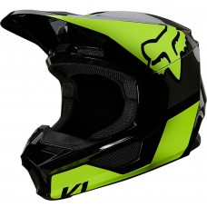 Детский мотошлем FOX YTH V1 MIPS REVN HELMET [Flo Yellow], YL