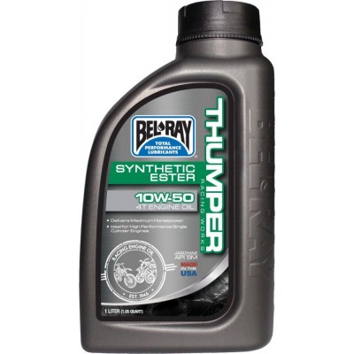Масло моторное Bel Ray WORKS THUMPER RACING SYNTHETIC ESTER 4T [1л], 10w-50