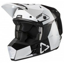 Детский мотошлем LEATT Helmet GPX 3.5 Jr V21.3 [Black White], YL