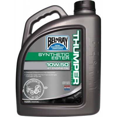 Масло моторное Bel Ray WORKS THUMPER RACING SYNTHETIC ESTER 4T [4л], 10w-50