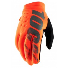 Зимние мото перчатки RIDE 100% BRISKER Cold Weather [Fluo Orange], S (8)