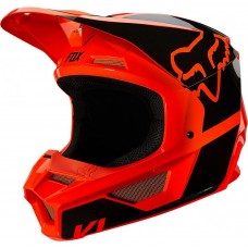 Детский мотошлем FOX YTH V1 MIPS REVN HELMET [Flo Orange], YM