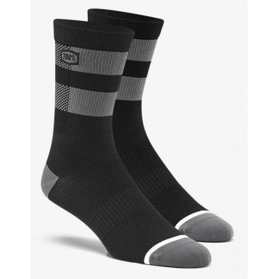 Вело носки Ride 100% FLOW Performance Socks [Black/Grey], S/M