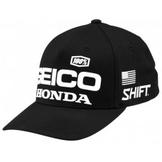 Кепка Ride 100% SPEEDWAY FlexFit Hat GEICO [Black], L/XL