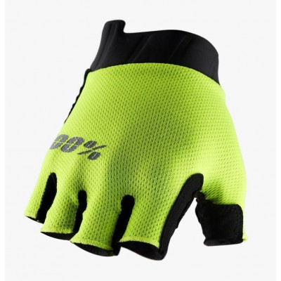 Вело перчатки Ride 100% EXCEEDA Gel Short Finger Glove [Fluo Yellow], M (9)