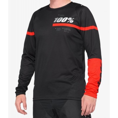 Вело джерси Ride 100% R-CORE Jersey [Black Red], XL