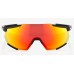 Велосипедные очки Ride 100% RACETRAP - Soft Tact Black - HiPER Red Multilayer Mirror Lens, Mirror Lens