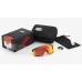Велосипедные очки Ride 100% RACETRAP - Soft Tact Black - HiPER Red Multilayer Mirror Lens, Mirror Lens
