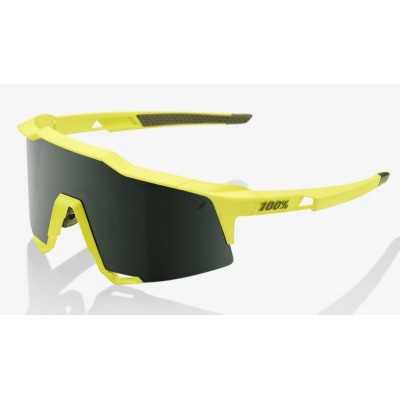 Велосипедные очки Ride 100% Speedcraft - Soft Tact Banana - Grey Green Lens, Colored Lens
