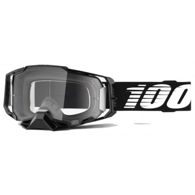 Маска 100% ARMEGA Goggle Black - Clear Lens, Clear Lens