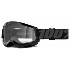Маска 100% STRATA Goggle II Black - Clear Lens, Clear Lens