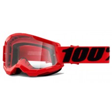 Маска 100% STRATA Goggle II Red - Clear Lens, Clear Lens