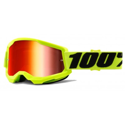 Маска 100% STRATA Goggle II Yellow - Mirror Red Lens, Mirror Lens