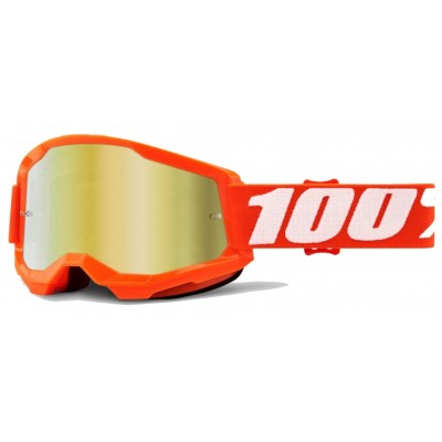 Маска 100% STRATA Goggle II Orange - Mirror Gold Lens, Mirror Lens Маска 100% STRATA Goggle II Orange - Mirror Gold Lens, Mirror Lens