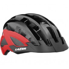 Шолом LAZER Compact dxl, чорно-червоний
