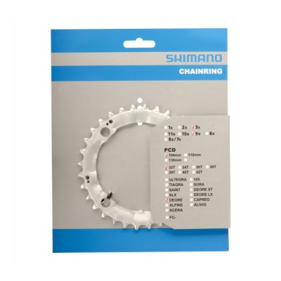 Звезда шатунов FC-M510 DEORE, 32зуб. серебр. 9 скоростей Звезда шатунов FC-M510 DEORE, 32зуб. серебр. 9 скоростей