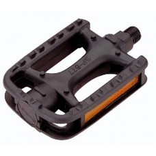 Педалі Longus MTB пластик, чорний, світловідбивачі, насипні підшипники