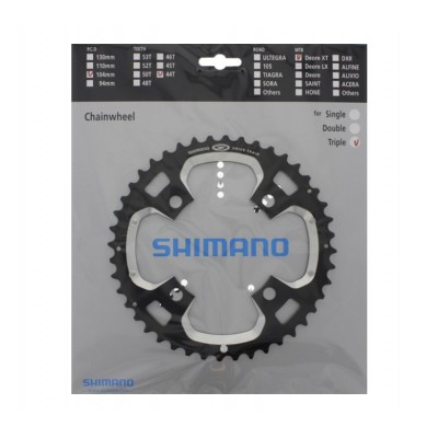 Звезда шатунов FC-M770 DEORE XT 44зуб, алюм, 9 скоростей Звезда шатунов FC-M770 DEORE XT 44зуб, алюм, 9 скоростей