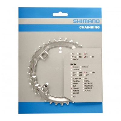 Звезда шатунов FC-M510 DEORE, 36зуб. серебр. 9 скоростей Звезда шатунов FC-M510 DEORE, 36зуб. серебр. 9 скоростей