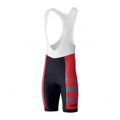 Велотрусы Shimano TEAM с лямками, красные, разм. M