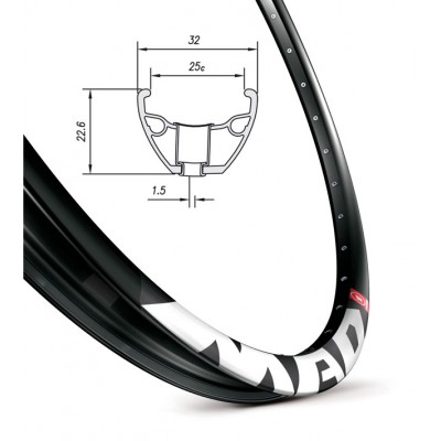 Обод Mach1 MAD DISC, 26", 36 отв. AV черный