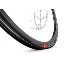 Обод Mach1 STORMER 17 700C 32отв., TLR, черный, 440г