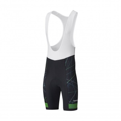 Велотрусы Shimano TEAM2 с лямками, зеленые, разм. M